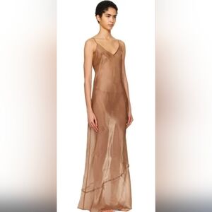 Camila Coelho Sheer Brown Chemise